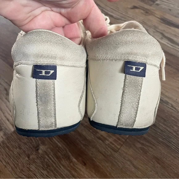 Diesel Y2K cream leather trainers 13 - Picture 9 of 10
